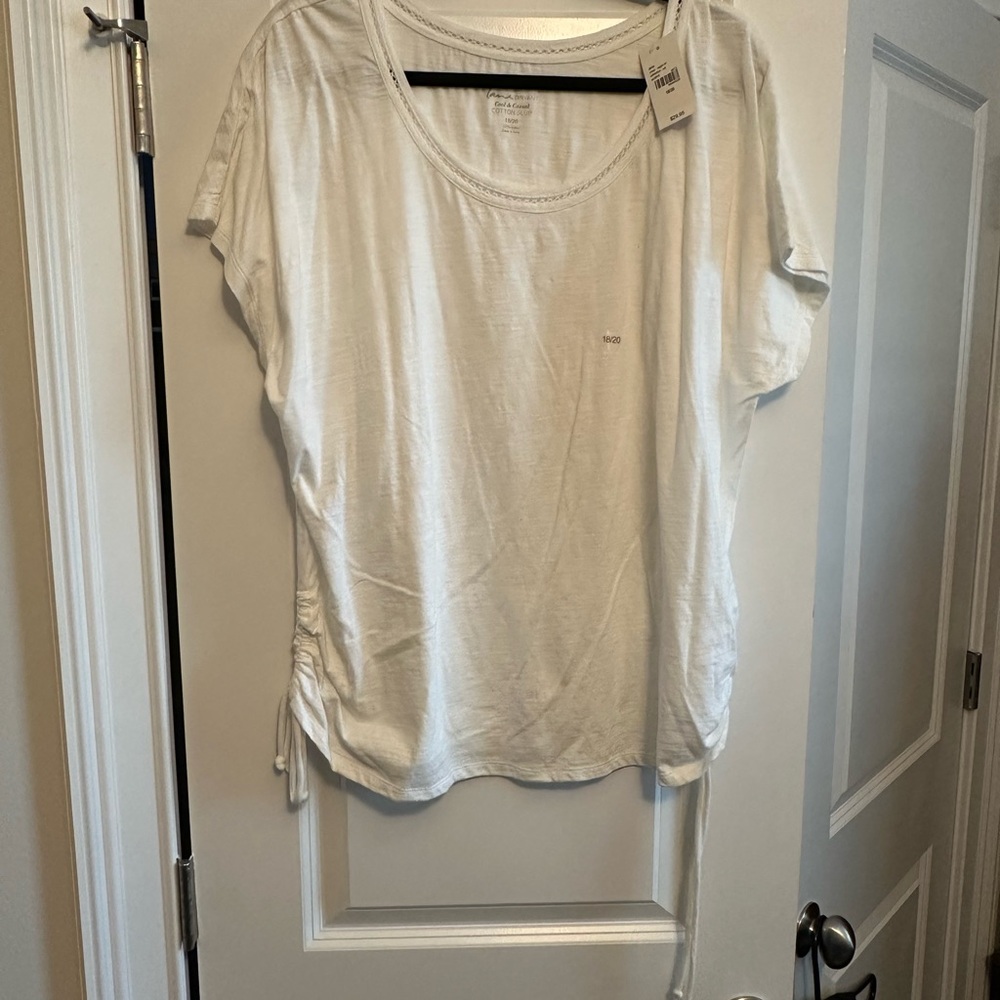 NWT Lane Bryant White Short Sleeve Top